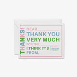 Kids Fill in the Blank Thank You Notes- Light Pink