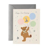 First Birthday Bear Birthday Card