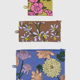 Baggu Flat Pouch Set- Garden Flowers