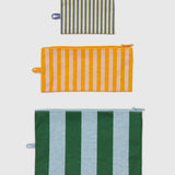 Baggu Flat Pouch Set- Hotel Stripes