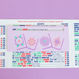 Pastel Purple Flower Tiles Card Line Marker