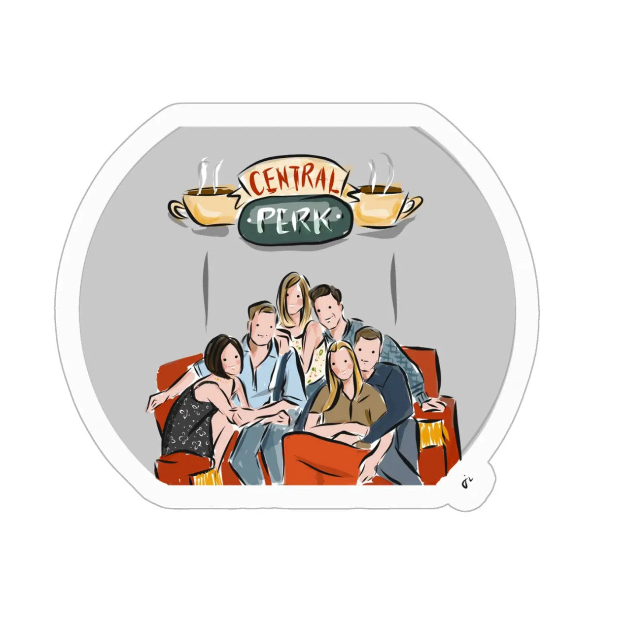 Friends Characters Sticker Friends Sticker – Love of Character