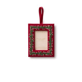 Holiday Vines Embroidered Picture Frame Ornament