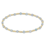 Gemstone Gold Sincerity Pattern 3mm Bead Bracelet