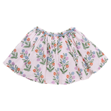 Girls Gianna Skirt- Pink Dewdrop Block Print