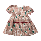 Girls Eliza Dress- Gingerbread Houses