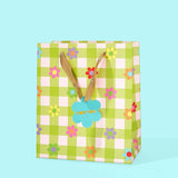 Gingham Flowers Gift Bags