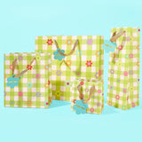 Gingham Flowers Gift Bags