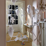 Glitter Jointed Skeleton Decorations