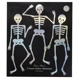 Glitter Jointed Skeleton Decorations