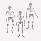 Glitter Jointed Skeleton Decorations