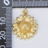 Gold Sunflower Charm