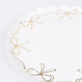 Gold Bow Dinner Plates