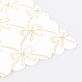 Gold Bow Small Napkins