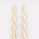 Gold Stripe Twist Candles