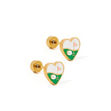 Golf Par-tee Screwback Stud Earrings