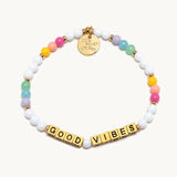 Beaded Bracelet Gold- Good Vibes