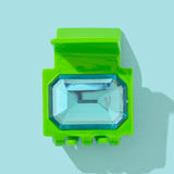 Green Blue Gemstone Claw Clip