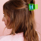 Green Blue Gemstone Claw Clip