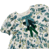 Girls Hermione Dress- Green Holly