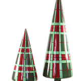 Patterned Tree- Green Plaid