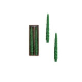 Unscented Tree Shaped Taper Candles in Box- Green