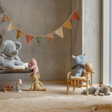 Sleeping kitten plush, Small- Grey
