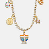 Happy Hanukkah Kids Charm Necklace