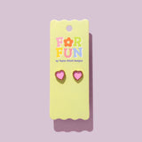 For Fun- Harper Purple Heart Studs