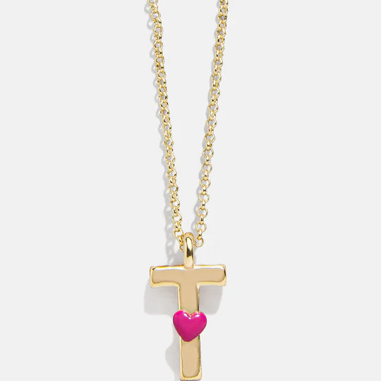 Kids' Heart Initial Necklace