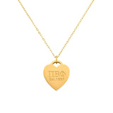 Heart Tag Gold Necklace- 1.5mm chain