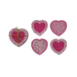 Handmade Glass Beaded Heart Coasters