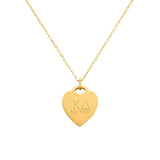 Heart Tag Gold Necklace- 1.5mm chain