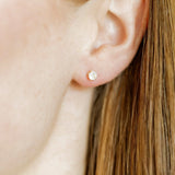 Helen Gold Screwback Stud Earrings