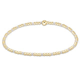 Hope Sincerity Pattern 2mm Bead Bracelet