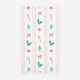 Festive Icon Striped Guest Towel