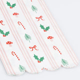 Festive Icon Striped Guest Towel