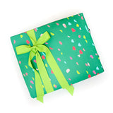 Green Confetti Wrapping Sheet