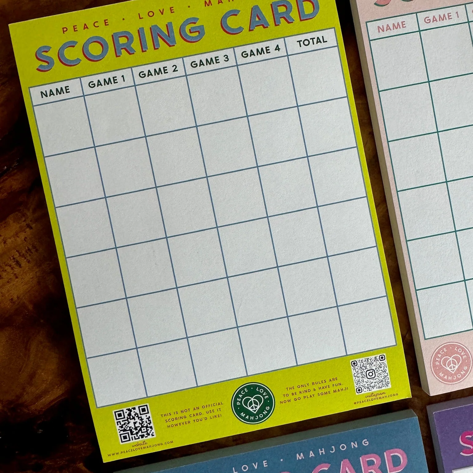 Mahjong Scoring Notepad