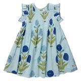 Girls Jaipur Dress- Light Blue Dandelion
