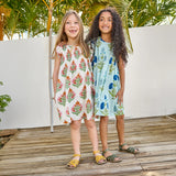 Girls Jaipur Dress- Light Blue Dandelion