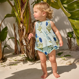 Baby Girls Jaipur 2pc set- Light Blue Dandelion