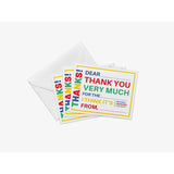 Kids Fill in the Blank Thank You Notes- Royal Blue