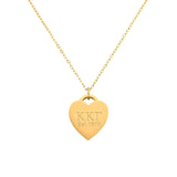 Heart Tag Gold Necklace- 1.5mm chain