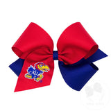 King Grosgrain Two Tone Hair Bow with Patch- KU