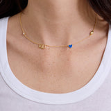 University of Kansas Spaced Charm Necklace