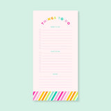 Rainbow Stripes List Notepad