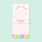Rainbow Stripes List Notepad