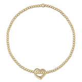Classic Gold 2mm Bracelet- Love Small Gold Disc