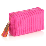 Ezra Small Boxy Cosmetic Pouch- Magenta